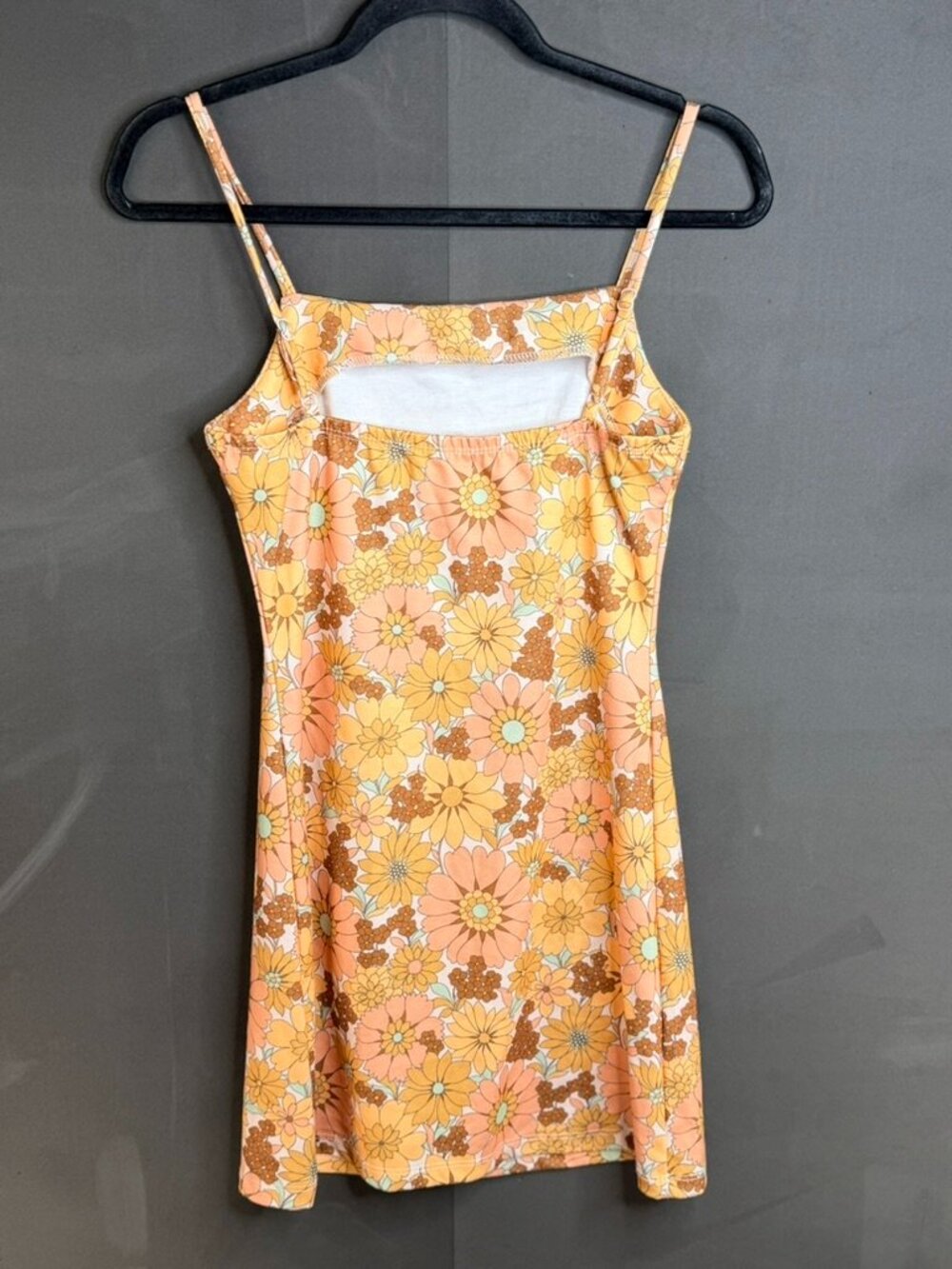 altar'd state Retro Floral Y2K Bodycon Dress Spaghetti Strap Mini Sz Small - Picture 2 of 7